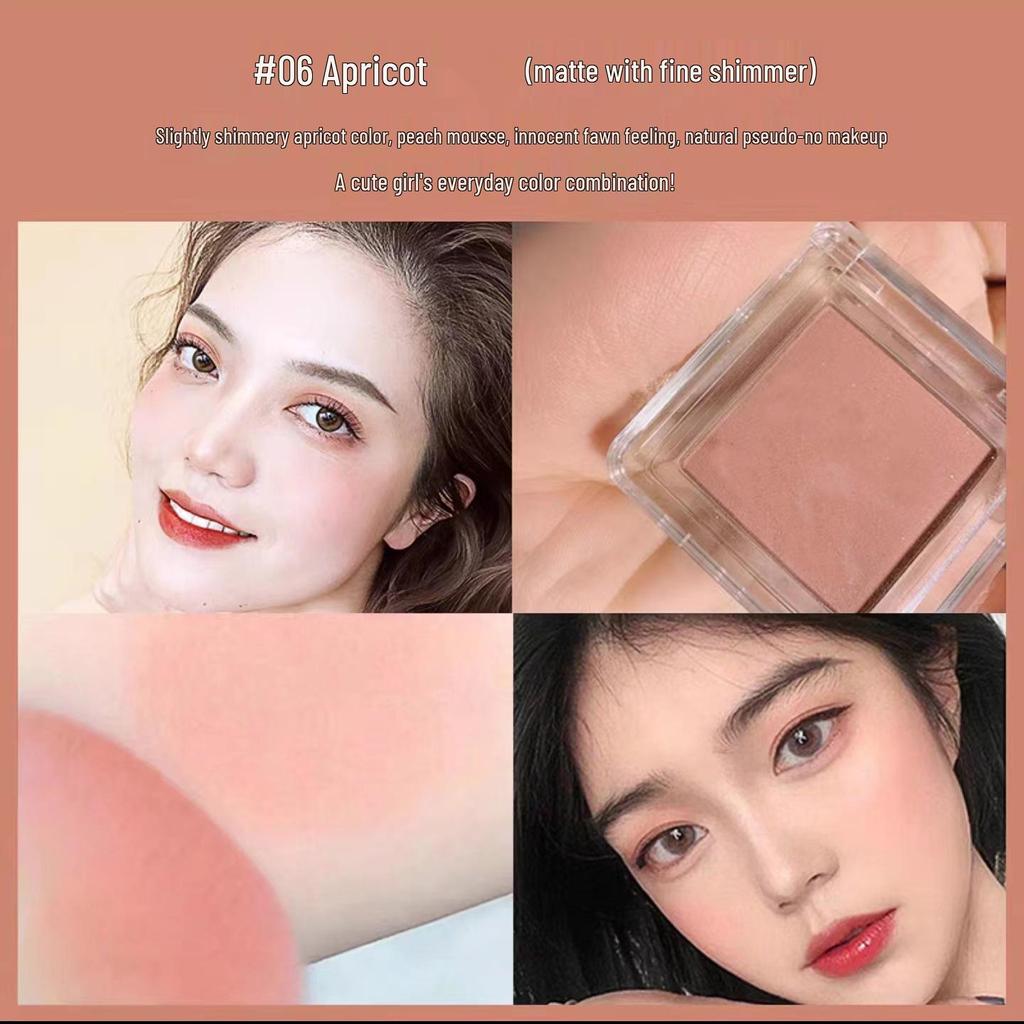 MEIBAOGE Multi-Color Matte Blush Palette: Purple, Blue, Peach, Natural, Milk Apricot