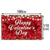Red Valentine's Day Photography Backdrop Celebrate Happy Valentine's Day Banner  Home Party Decor