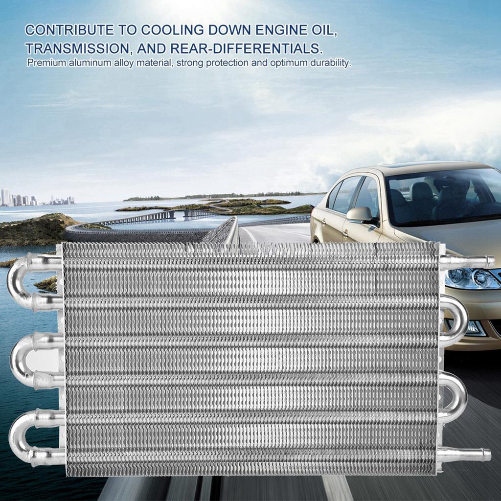 Car 6 Row Remote Transmission Oil Cooler Kit Auto Manual Radiator Converter