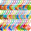 10/50Pcs Heart Square Mini Keychain Fidget Toys Push Bubble Stress Relief Special Needs Squeeze Toys Buckle Keyring Kids Adult