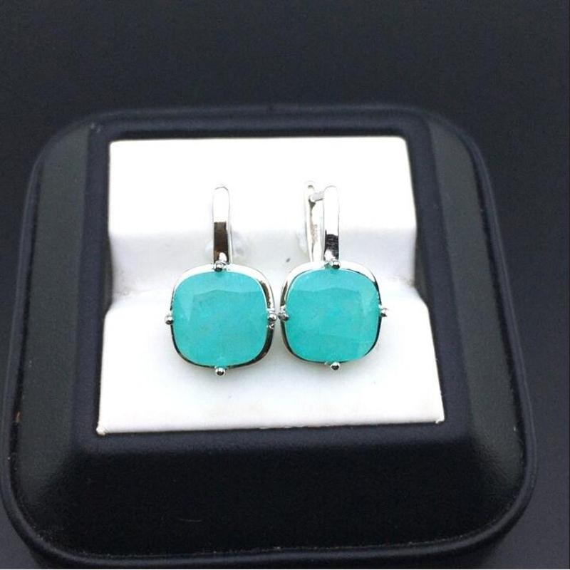 Серьги CSJ с турмалином, твердое серебро 925 пробы, драгоценные камни, изумруд для женщин, бутик ювелирных изделий, вечерние, свадебные подарки