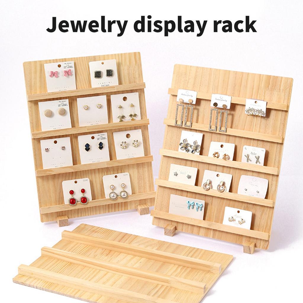 Стильная деревянная подставка для серег, держатель для ювелирных изделий, деревянный органайзер для ювелирных изделий для дома, офиса и розничного магазина