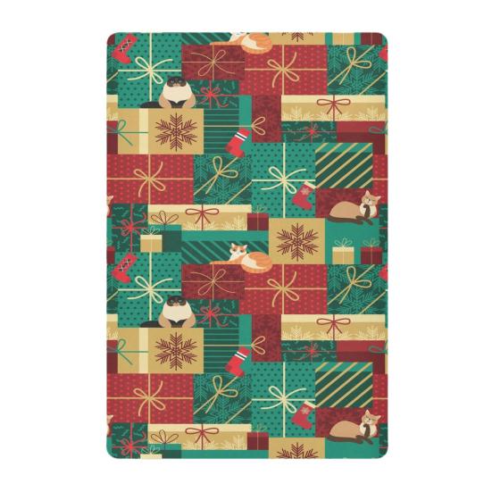 Рождественская простыня на матрас для детской кроватки Дед Мороз Рождественский носок Натяжная простыня для детской кроватки Чехол на матрас для детской кроватки с рождественской елкой для мальчиков и девочек Декор для детской кроватки