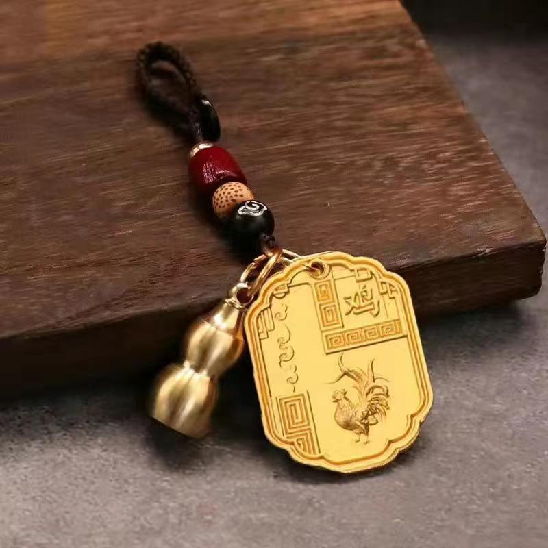 Благословенный Небесными Чиновниками Мир Бронзовая Медаль Подвеска Автомобильный Брелок Талисманы На Удачу Подвеска Украшение для Рюкзака