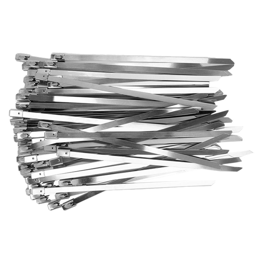 100 шт. Кабельная стяжка из нержавеющей стали, хомут, самоблокирующийся набор, комплект для проволоки, тип A