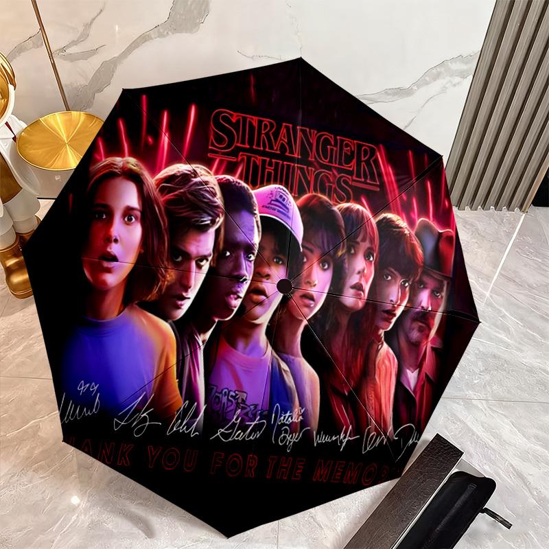 Halloween horror thriller Stranger Things Umbrella home essential wrought iron eight legged multifunctional travel camping essential umbrella V15