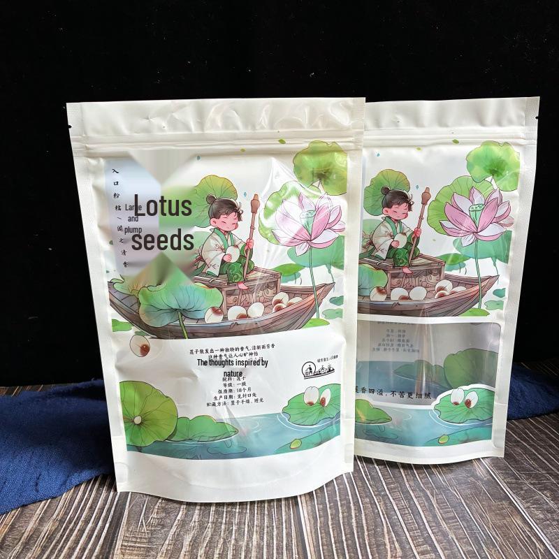 500g Thickened Natural Flavor Lotus Seeds in Self-Sealing Bag