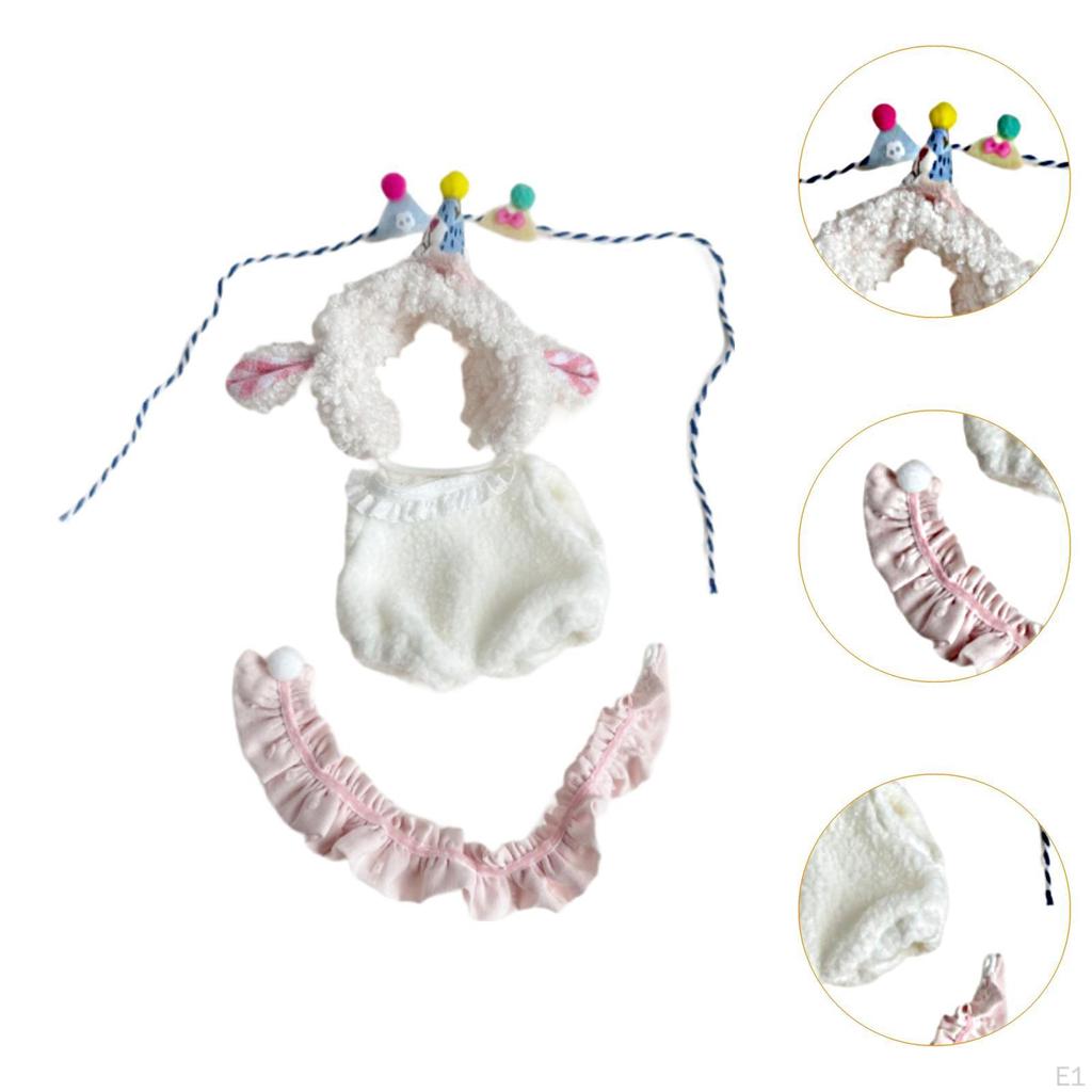 Stuffed Doll Clothes with Birthday Hat Suits Educational for Kids Gift Make Your Own