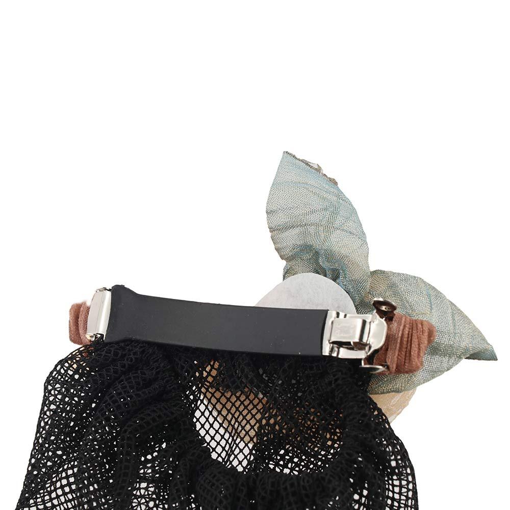 Korean Style Pearls Crochet Bun Net Bun Snood Rose Lace Hair Net Office Lady