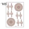 Event Makeup Tattoos Henna Tattoo Stickers, Red Brown Waterproof Lace Temporary Tattoos, Fake Body Indian Mehndi Art for Women Girls, Festival Family