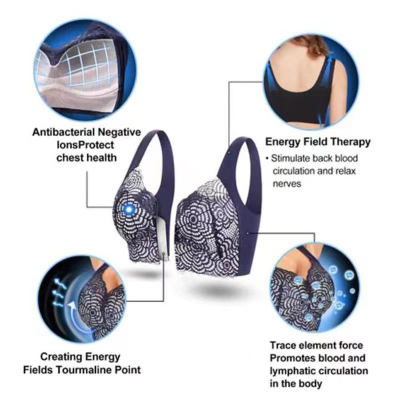 Plus Size Lace Wireless Bra Vest - Sexy Back Lingerie for Women MM