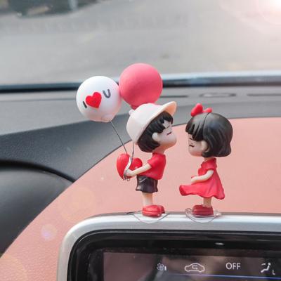 Украшения для автомобиля, украшения, мультяшная пара, кукла, симпатичные игрушки для приборной панели автомобиля, украшения из воздушных шаров, автомобильные аксессуары