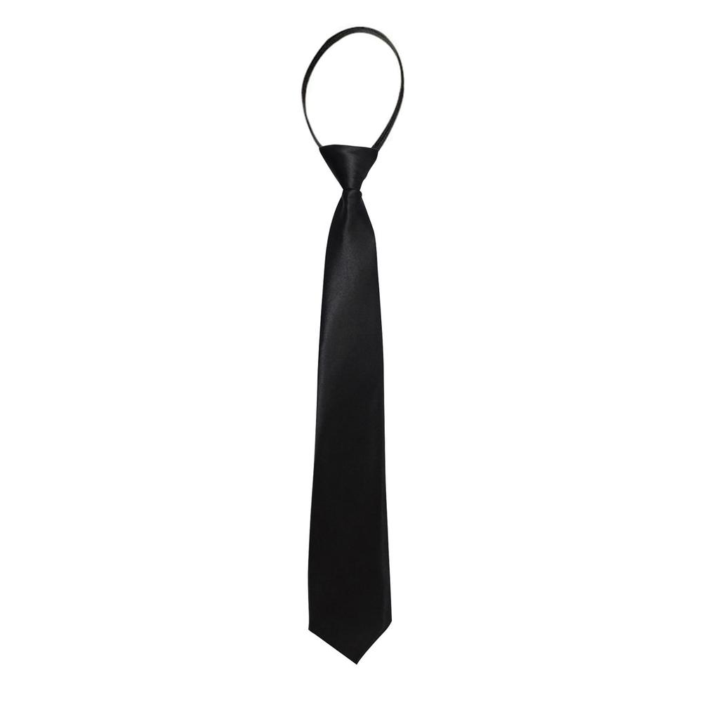 Униформа JK Girls Black Simple On Tie Галстук безопасности Униформа Костюм Галстуки Ленивые Галстуки Похороны Stewa O0K5