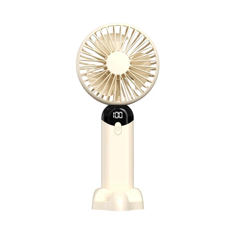 3000Mah Mini Electric Fan Portable 6-speed Wind Speed Handheld Hand Silent Fan Digital Display Summer Usb Charging Portable Fan