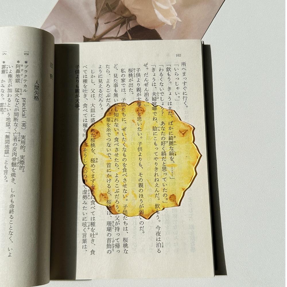 Durable Acrylic Bookmark Simulation Fruit Transparent Book Reading Marker Clear Book Pages Mark Tool Reading Gift