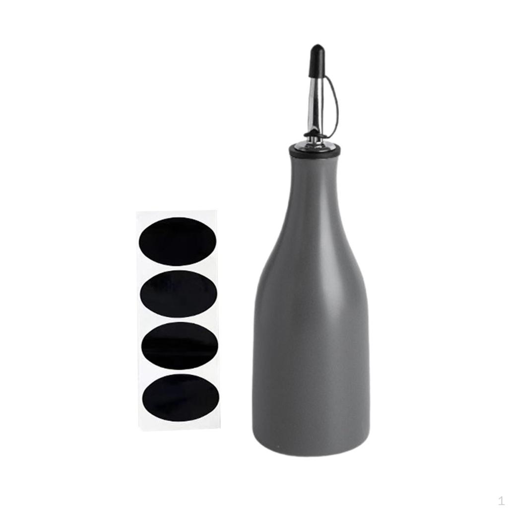 Бутылка для растительного масла Диспенсер для оливок Керамический элегантный внешний вид с крышкой Банка для уксуса Shoyu