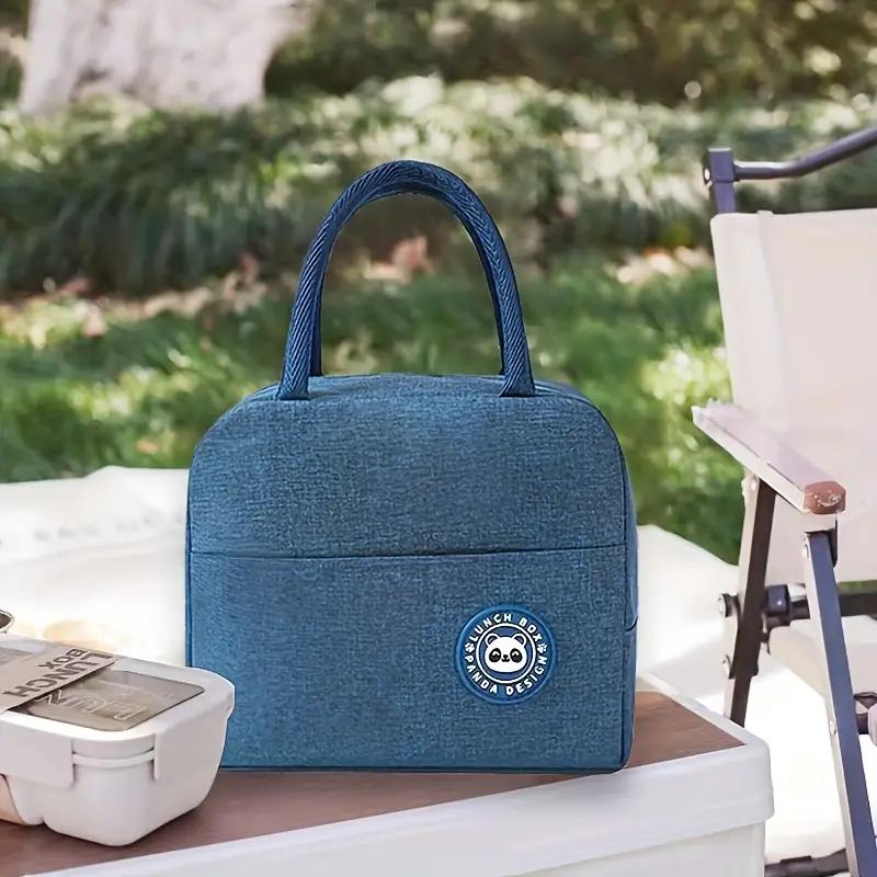 Insulated Lunch Bag,Oxford Cloth Portable Food Container, Large Capacity Lunch Box Tote with Aluminum Foil Liner,Rectangle Shap