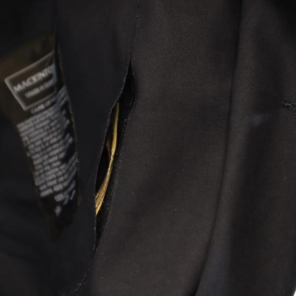 Макинтош Сделано в Великобритании Прорезиненное пальто с воротником из нержавеющей стали 36 черный Женское Б/у