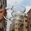 Креативная стеклянная чашка неправильной формы, прозрачная кружка для кофе, молока, виски, коктейльные бокалы для вина, кофейные кружки для сока, рождественские подарки