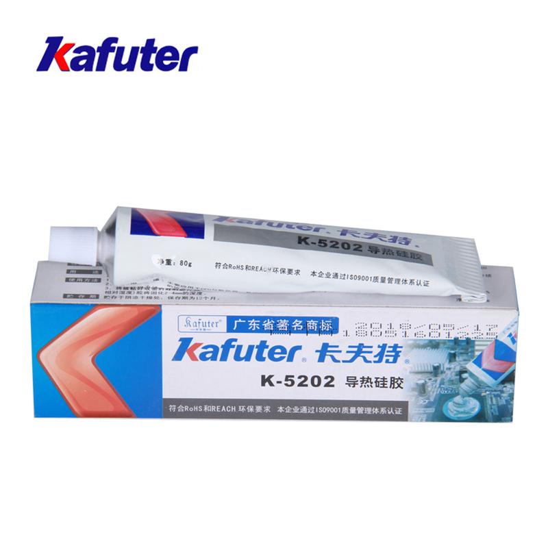 Kafuter 80г K-5202 Термопаста термостойкая Теплопроводящая паста для светодиодных ламп CPU PCB COB чипов Специальный клей