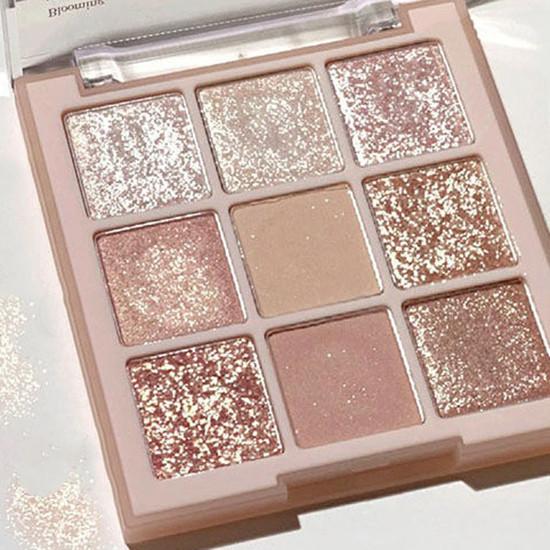 9 цветов матовые блестящие тени для век палитра теней для век Diamond Shimmer телесный блестящий макияж