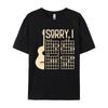 Sorry Idgaf Guitar Sorry I Don Give A F Guitar T-Shirts Tops Shirt Design Top T-Shirts Normal Tee Shirt Fashion O-Neck T Shirt