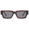 Dark Grey Rectangular Unisex Sunglasses Ve4459 108 87 54