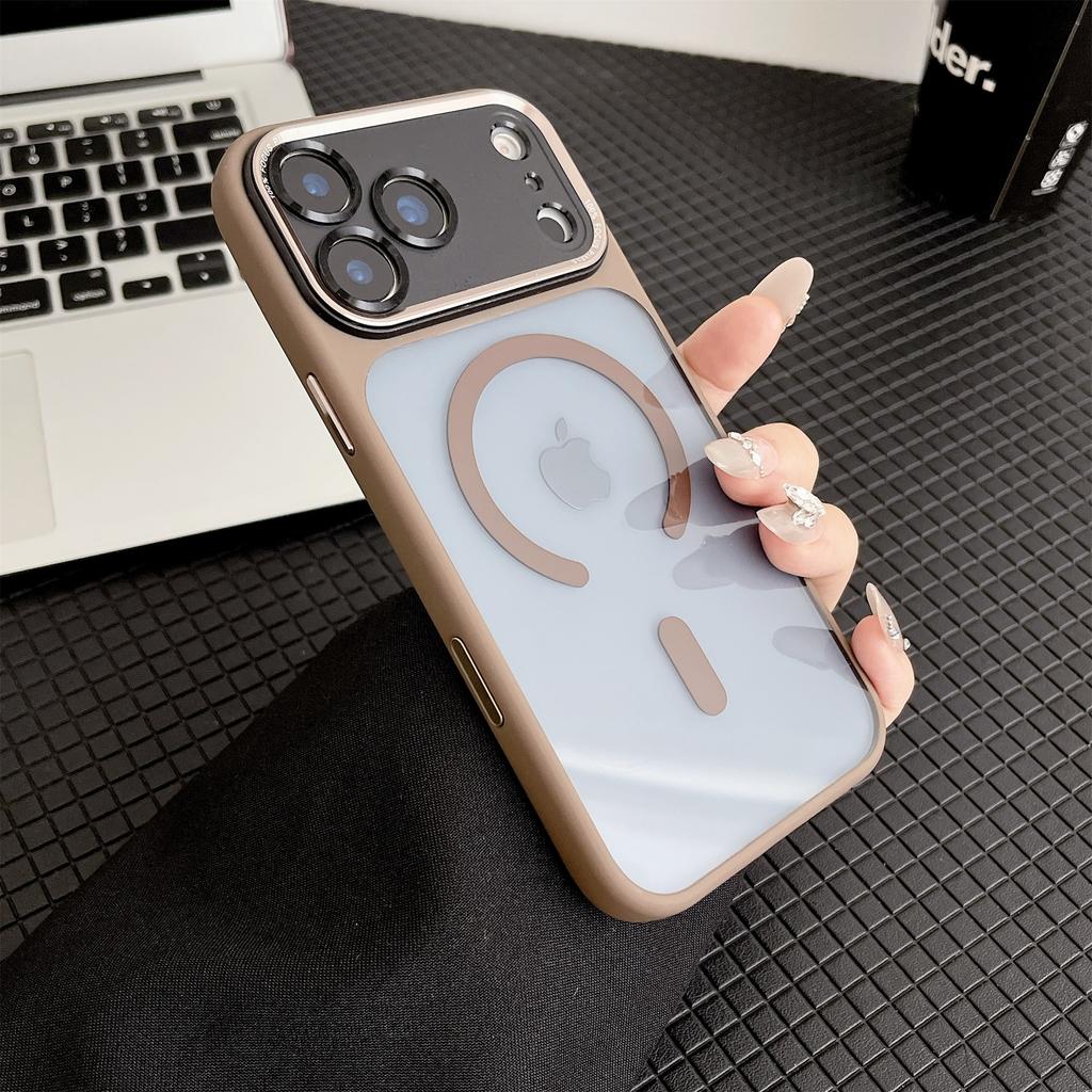 For iPhone 17 Pro Max Hybrid Case Compatible with MagSafe TPU + Acrylic Phone Shell Built-In AI Photo Button