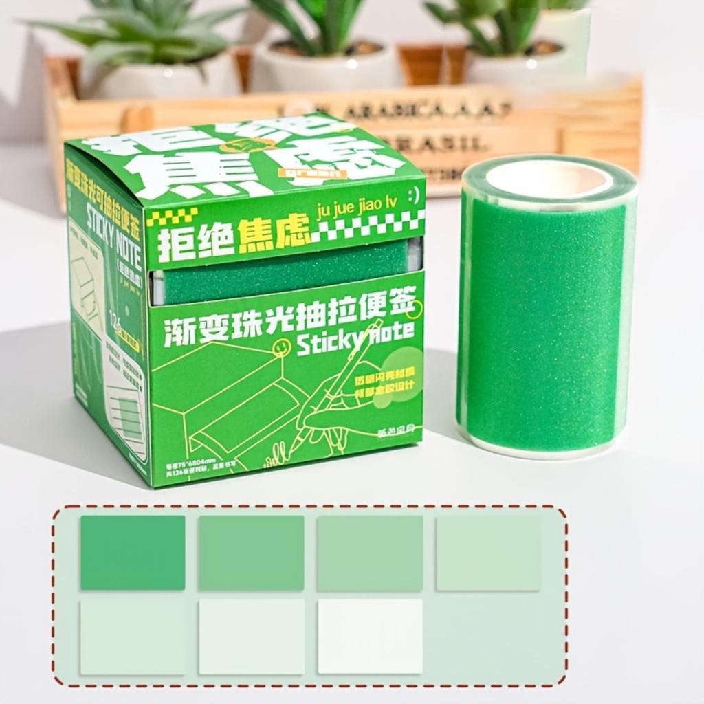 126 Sheets/Box Roll Tape Notes Full Adhesive Pull-Out Dispenser Box To-Do List Peel-Off Notes