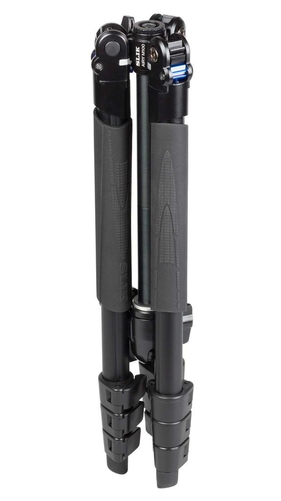 SLIK Airy M100 WQ Tripod with Double Quick Shoe Lever and Reversible Legs Set, Aluminum, 4-Section, Lock, Free-Mount Head, (Product Number 107232)