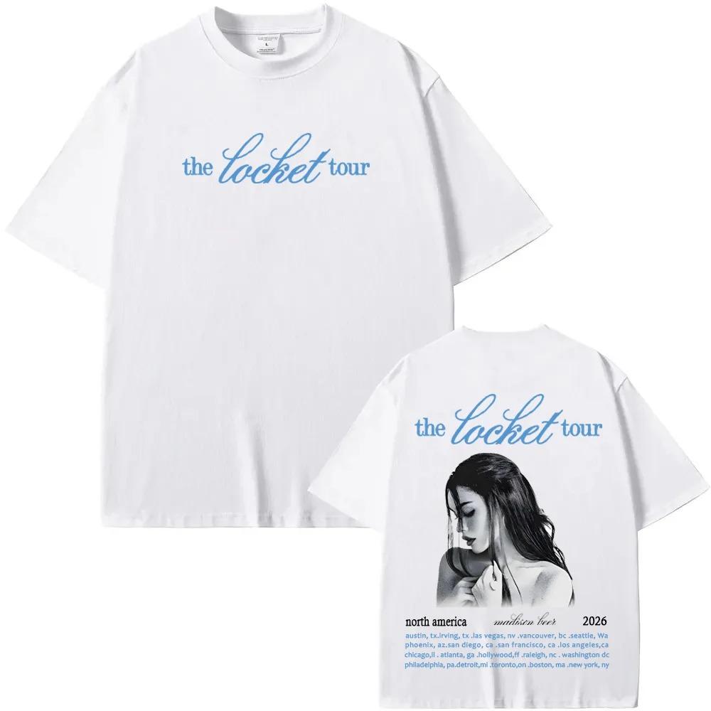 Madison Beer Тур 2026 Мерч Графический Принт Футболка Мужчины Женщины Мода Круглый Вырез Летний Новый Топ Оверсайз Хайстрит Повседневный Топ