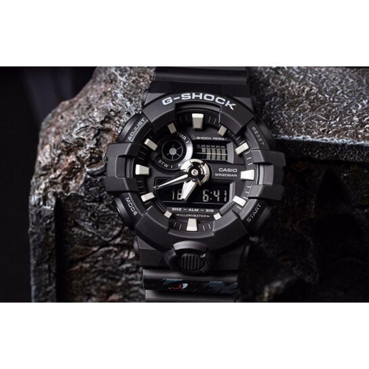 Casio G-Shock Godzilla Collaboration Gift Box Classic Pointer Dual Display Waterproof Quartz Movement Resin Strap Men watches Black GA-700-1BPRG