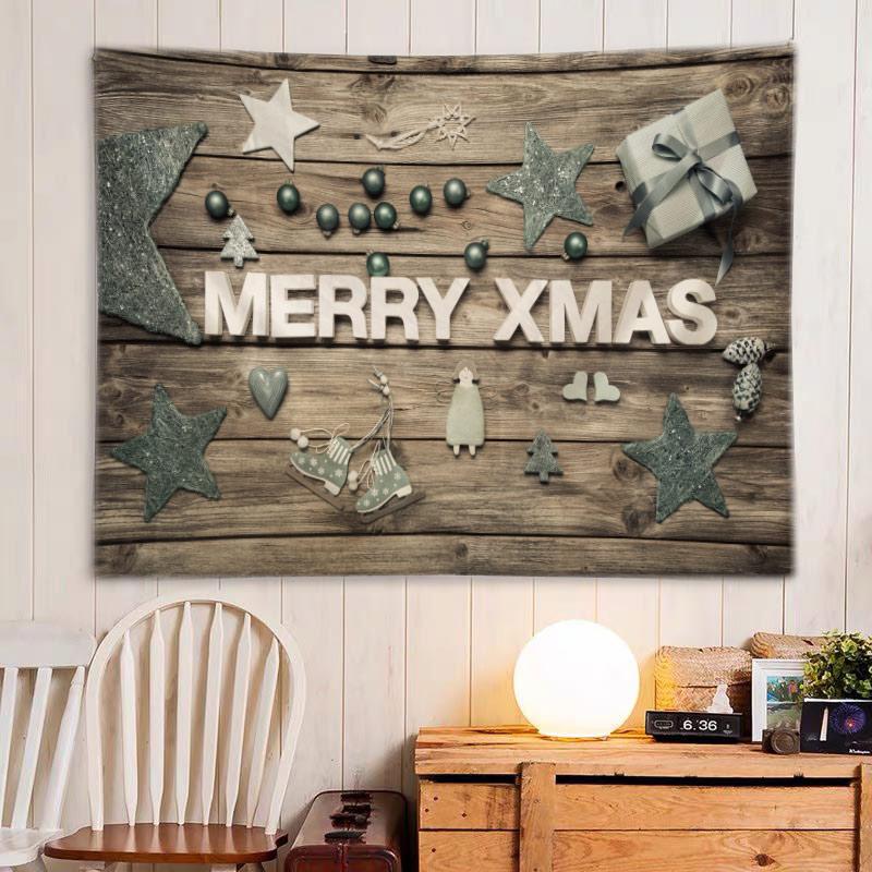 Рождественские подарки, рождественские украшения, печатные гобелены, предметы интерьера, гостиные, спальни, настенные украшения, гобелены