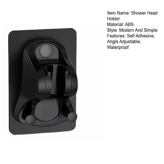 Самоклеящийся держатель насадки для душа, регулируемый настенный, водонепроницаемый, угловое крепление без сверления, универсальное для ванной комнаты