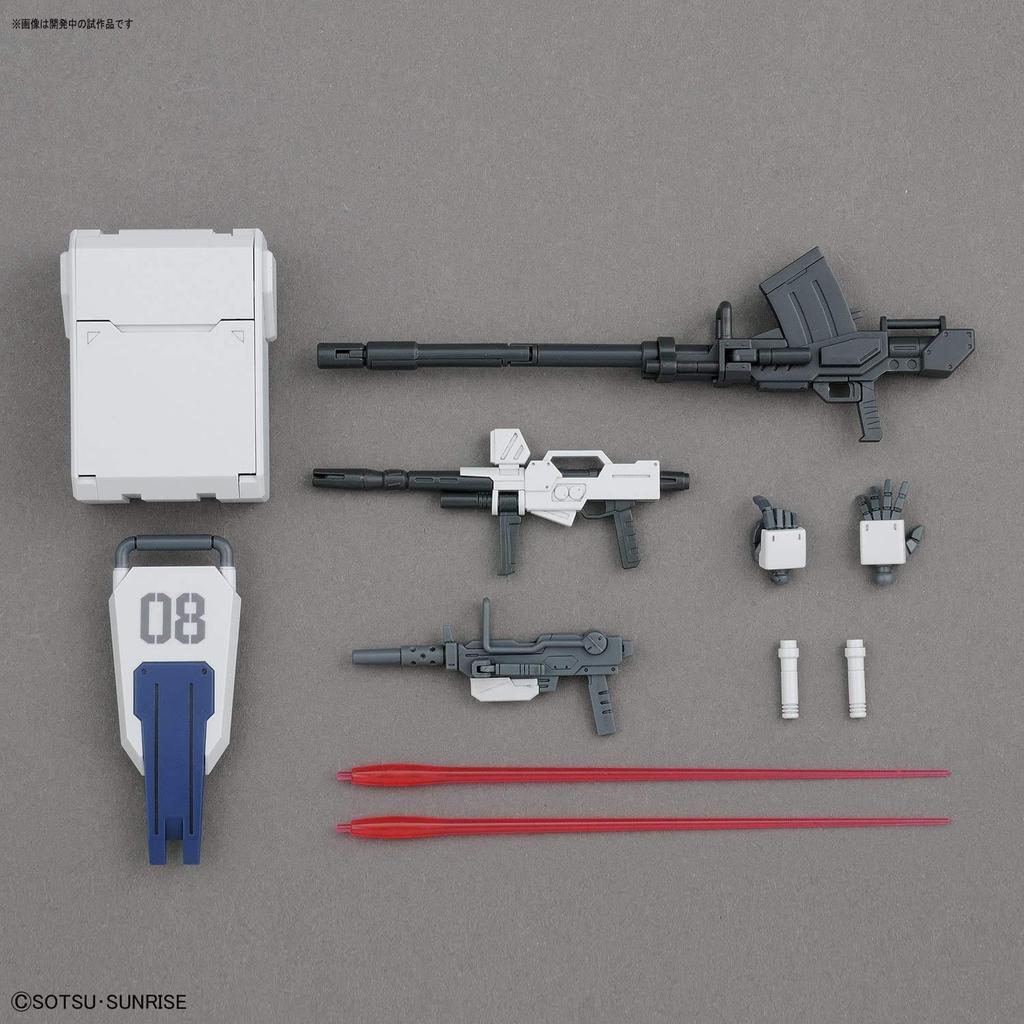 BANDAI SPIRITS Пластиковая модель HGUC Mobile Suit Gundam 08th MS Platoon Land Type Gundam в масштабе 1/144 с цветовой кодировкой
