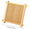 1/4Pcs Bamboo Teacup Coasters Mug Cup Square Mats Table Heat Insulated Pads for Kung Fu Tea Coffee Snack Retro Teaism Decoration
