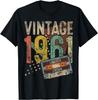 Vintage 63 Year Old Gifts Unisex October 1961 63th Birthday Tshirt Funny Gift Clothes Unisex Clothing Tops Graphic T Shirts Camisas