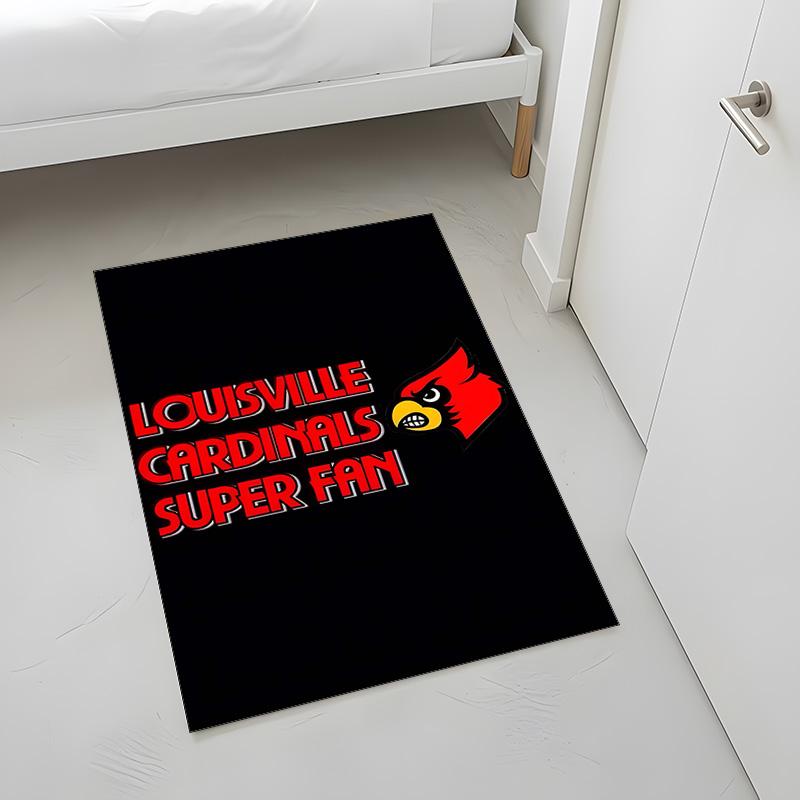 Louisville Cardinals (19) Rug Suitable For Living Rooms Bedrooms Computer Rooms Dining Areas And Placement Under Tables And Chairs Also An Ideal Choic