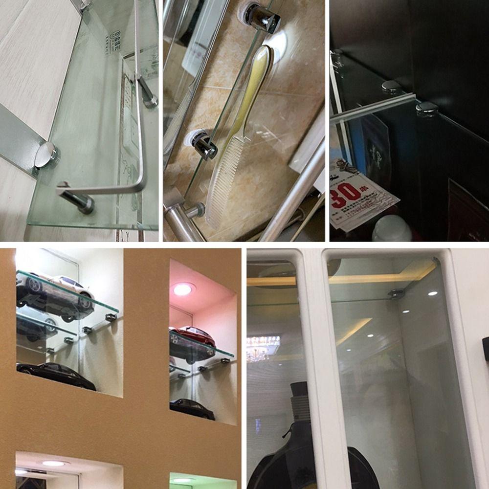 Alloy Nickel Finish Furniture Hardware Shelf Holder Support Panel Bracket Glass Clamp Shelves Clips