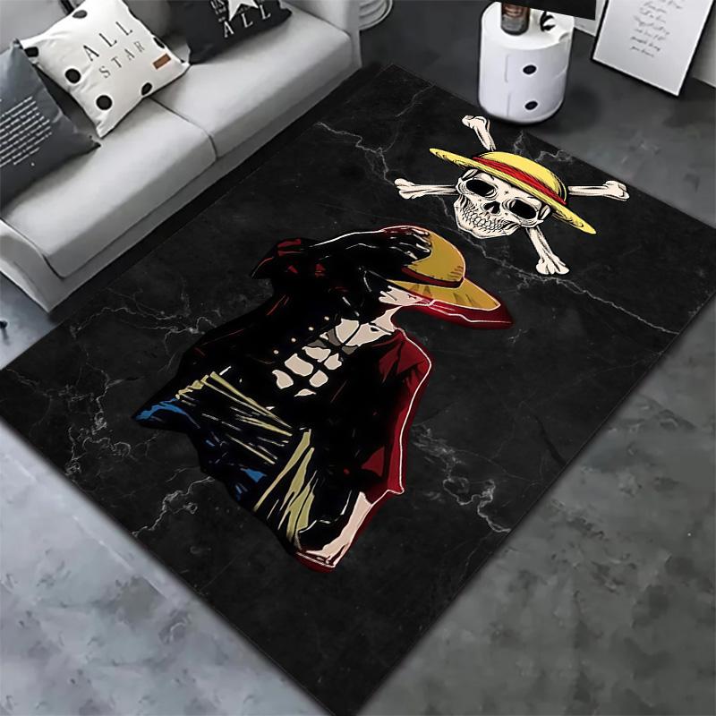 Ковер с изображением Манки Д. Луффи из One Piece для гостиной, спальни, дома, украшение дивана, нескользящий коврик для детской игры