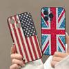 Чехол для телефона с узором флагов США и Великобритании, ТПУ чехол для Iphone17 Air 16 15 14 13 12 11 Pro Max Plus, Защитный чехол