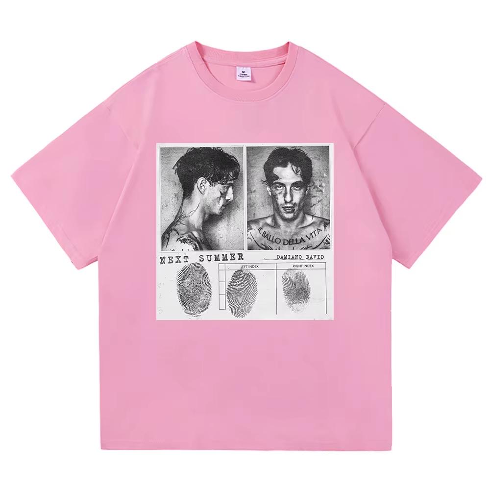 Damiano David Il Ballo Della Vita Tattootshirt Funny Little Fears UnisexUnisex Clothing Next Summer Clothes Cotton Tshirts Gifts
