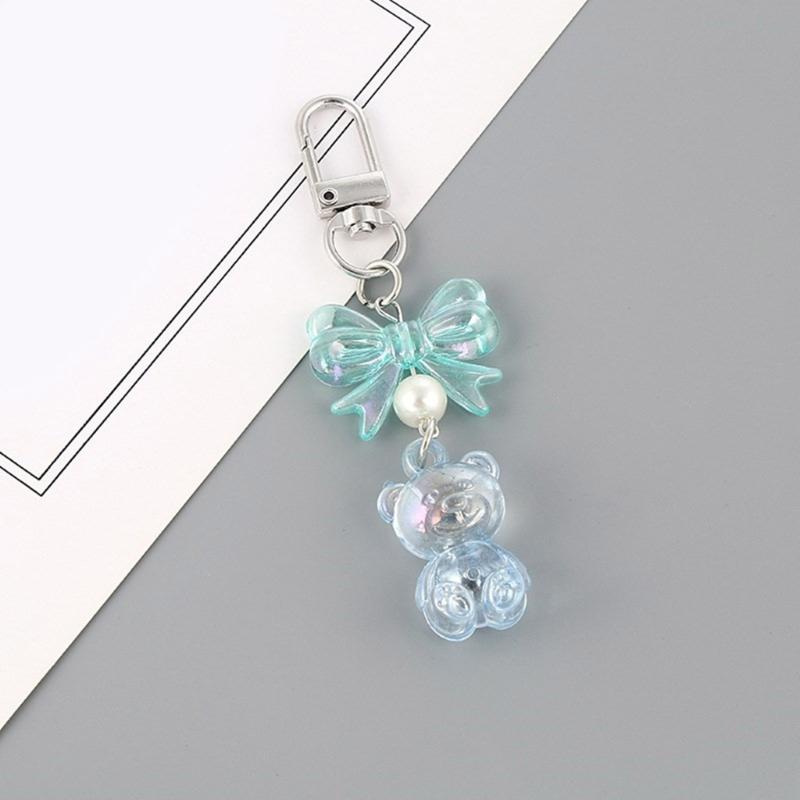 Очаровательный брелок-подвеска в виде медвежонка, стильные брелоки с бантиком, многофункциональная подвеска для сумки, держатель для ключей, подходит для пар