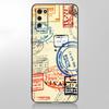 Забавный чехол для телефона с картой путешествий для Samsung Galaxy A12 A02S A22 A32 A52 A72 A71 A51 A41 A31 A21 A11 A50 A70 A10S A20S черный чехол