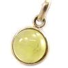 [D5140] - Silver Pendant 'Osmose' yellow/green/Prenite