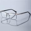 Stainless Steel Business Reading Glasses Men Women Urltra-Light Rectangle Readers Glasses Presbyopic Optical Glasses +1.0~+4.0