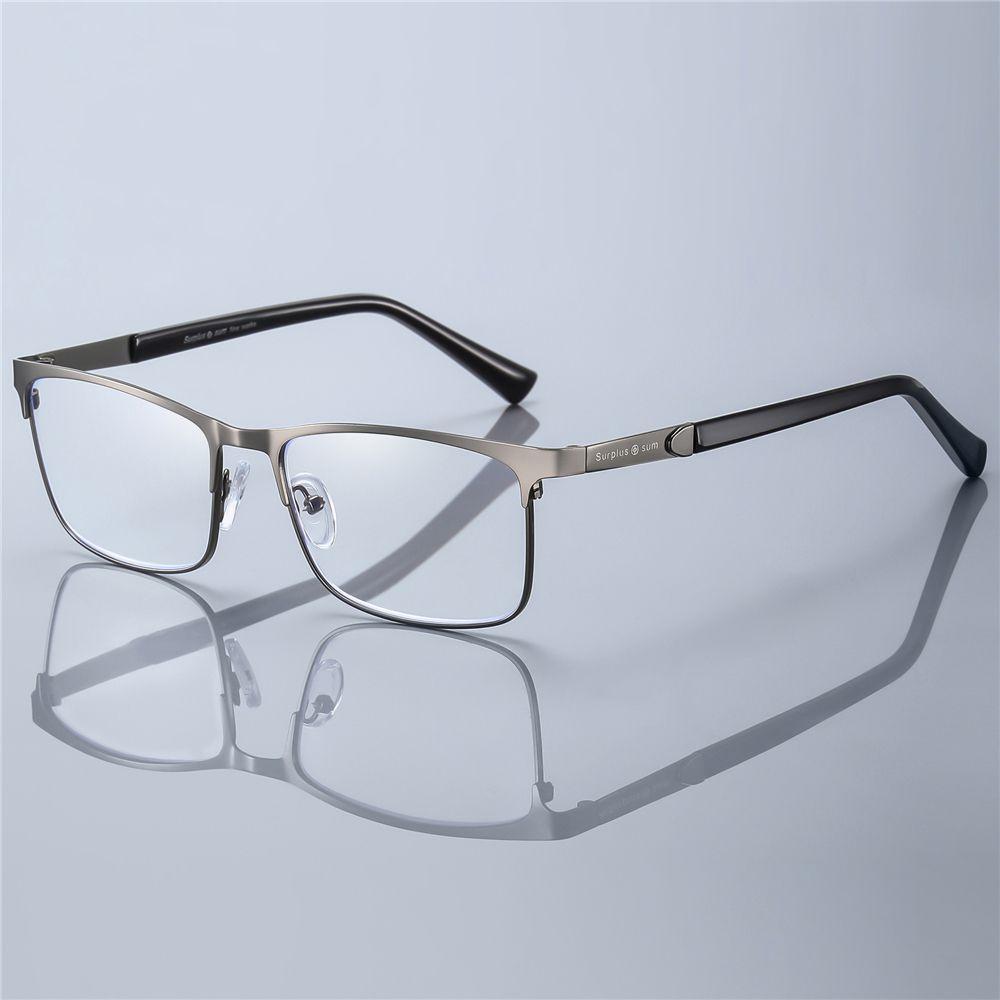 Stainless Steel Business Reading Glasses Men Women Urltra-Light Rectangle Readers Glasses Presbyopic Optical Glasses +1.0~+4.0