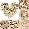 100 Heart-shaped Five-pointed Star Wedding Dress Decorations Wooden Handicrafts  Decoration Items Wedding Shooting Props