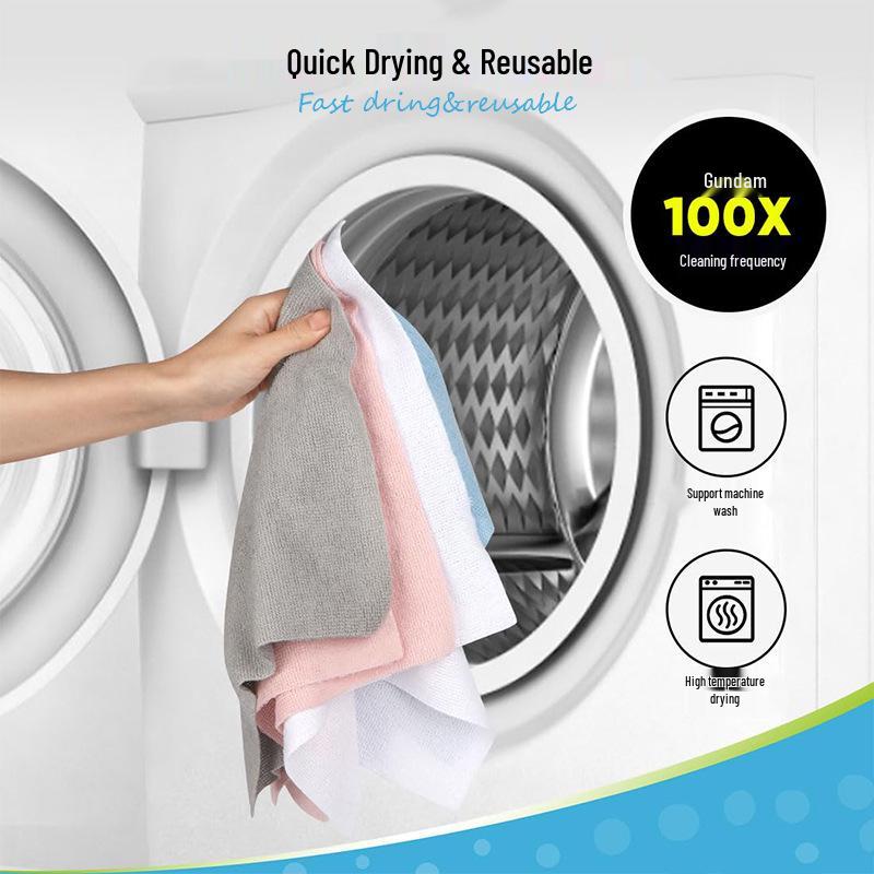 Портативный рулон отрывных чистящих полотенец из микрофибры - Многоразовая тряпка для кухни, автомобиля и общей уборки