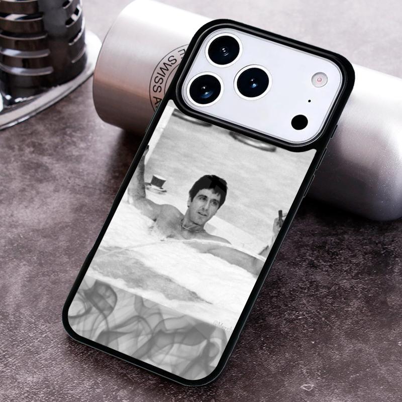Чехол для телефона с постером Лица со шрамом Тони Монтаны Для iPhone 17,16e,15,14,13,12,11,Mini,Pro,MAX Мягкое Силиконовое Покрытие